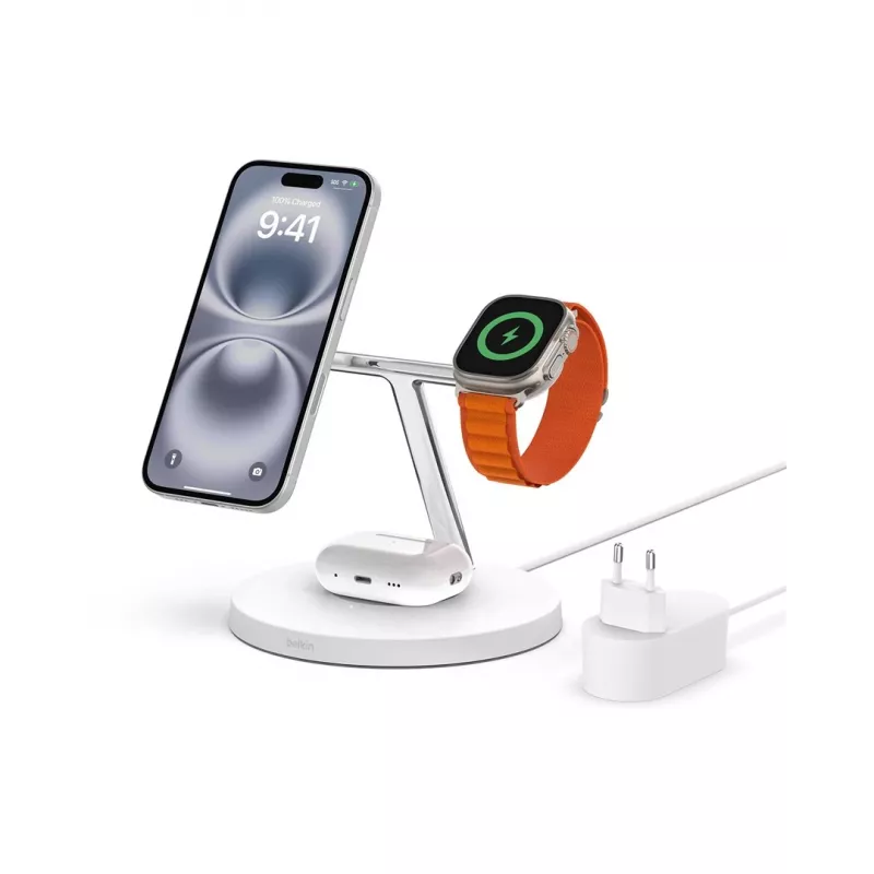 Belkin WIZ017vfWH Kopfhörer Kabelloses Schnellladen Indoor AC Weiß