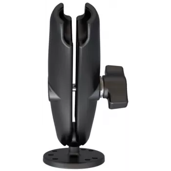 RAM Mounts Doppelsteckarm mit runder Platte schwarz 294,8 g