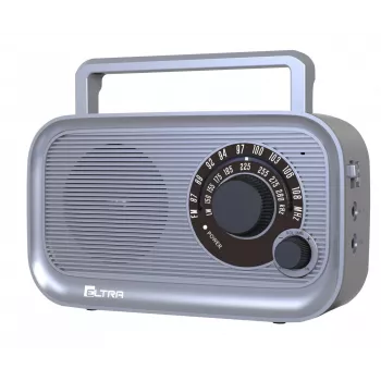 Tragbares Eltra HANIA grau FM/AM-Radio, kompaktes Design, batteriebetrieben