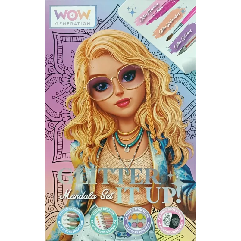 Kreatives Malset Kids Euroswan WOW00084 — Mandala-Glitzer-Kit für Kinder