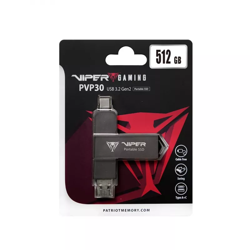 SSD-Laufwerk Patriot 512 GB Extern 2,5 Zoll USB 3.2 PVP30