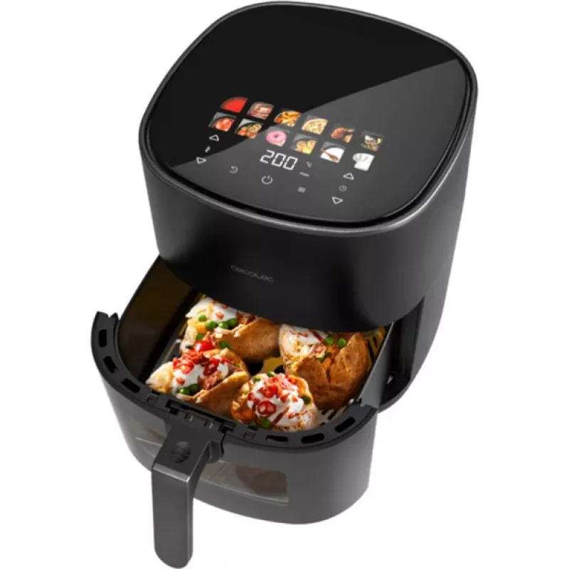 Heißluftfritteuse Cecotec Cecofry&Grill Duoheat 6500, 6,5 L, 2200 W, Touch-LCD, schwarz