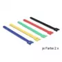 DeLOCK 18636 Kabelbinder Nylon Schwarz Blau Grün Rot Gelb 240mm 10 Stück