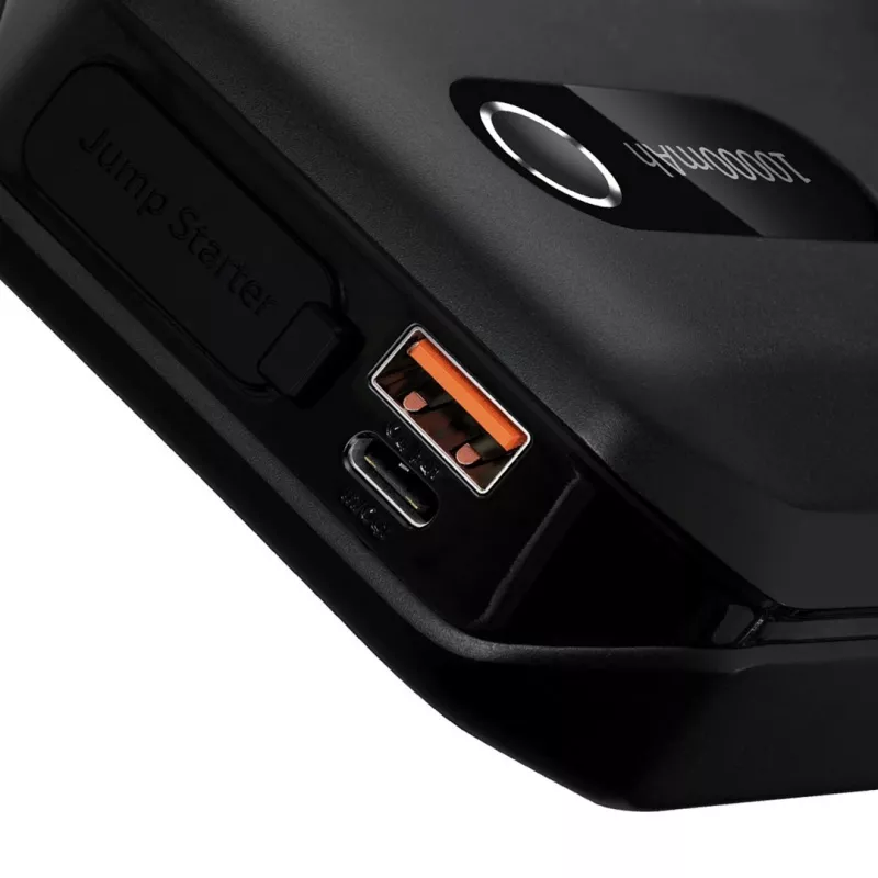 Baseus BS-CH001 - Starthilfegerät, Booster 10000 mAh 12V (1000 A / 500 A) + Krokodilklemmen (schwarz)