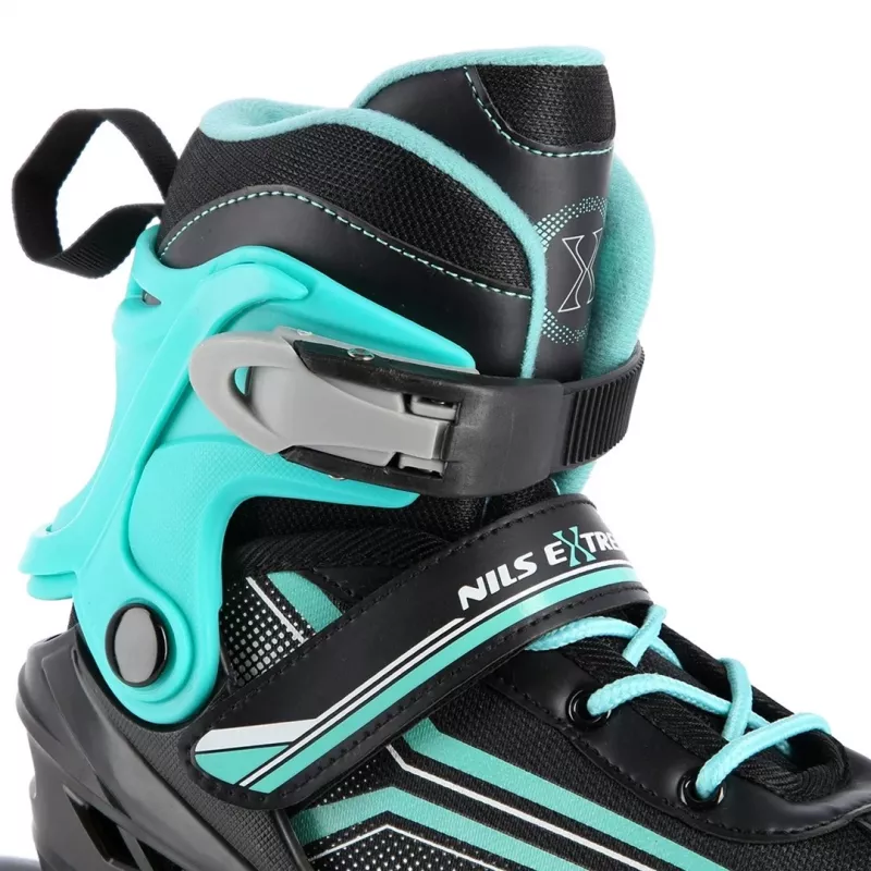 Nils Extreme NH18190 2IN1 Skates SCHWARZ/BLAU GR. M (34-38) Mit austauschbaren Hockeyskates