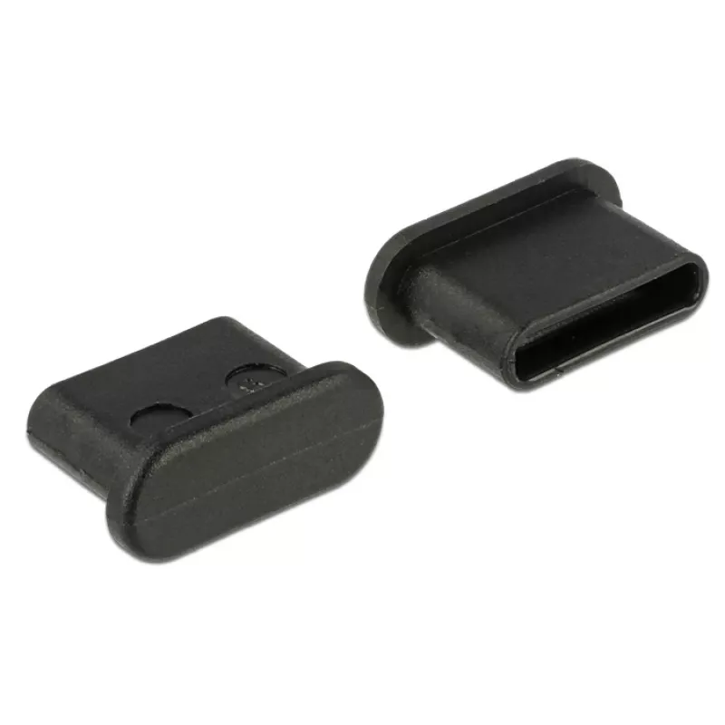 Buchsen-Schutzkappe DeLOCK 64014 USB Typ-C Schwarz 10 Stück