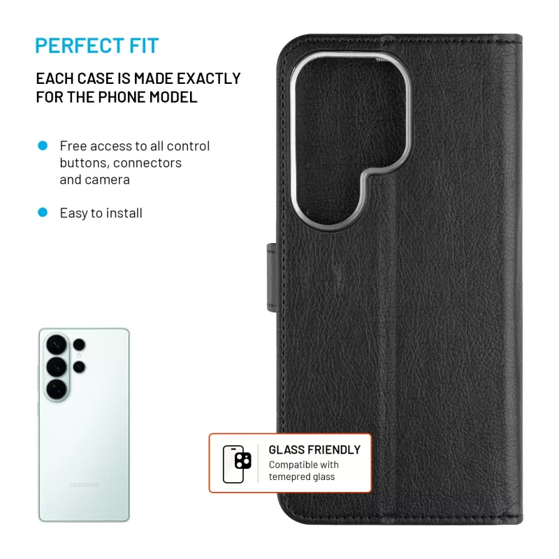 Fixed Opus | Book Case | Samsung | Galaxy S26 Ultra | Synthetikleder | Schwarz