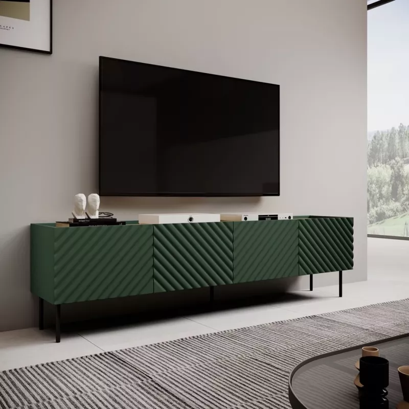 4D RTV-Schrank ONDA 200x40xH54.35 grün (stehend oder wandmontiert)