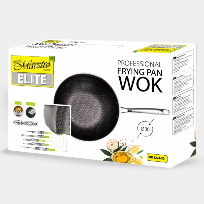 MAESTRO BRATPFANNE / WOK PROFESSIONAL 30 cm