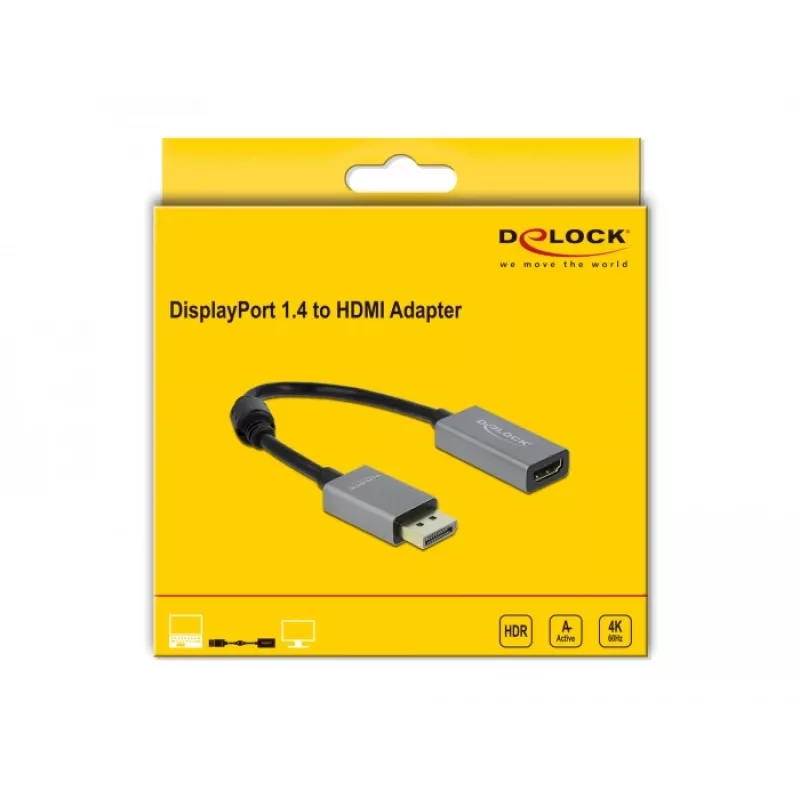 Aktiver DisplayPort 1.4 zu HDMI Adapter DeLOCK 66436