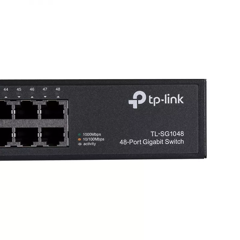 TP-Link TL-SG1048 Unmanaged Gigabit Ethernet (10/100/1000) 1U Schwarz