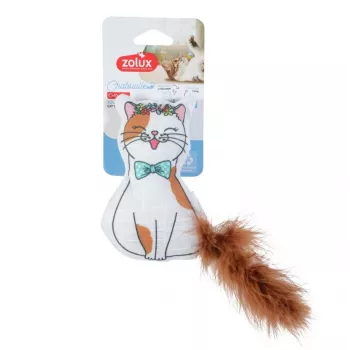 ZOLUX Chatouille Katze mit Federn und Katzenminze - Katzenspielzeug - 13cm