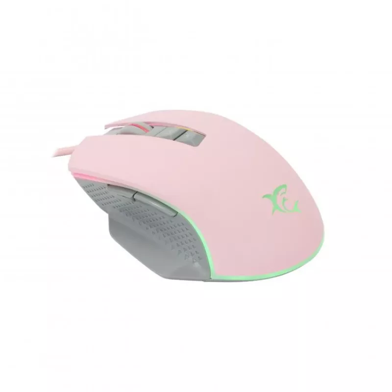 Gaming-Maus White Shark GARETH Pink USB Typ-A
