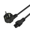 Stromkabel Savio Strom IEC 60320 C5 CEE 7/7 3 m Schwarz C5-Kupplung Typ C