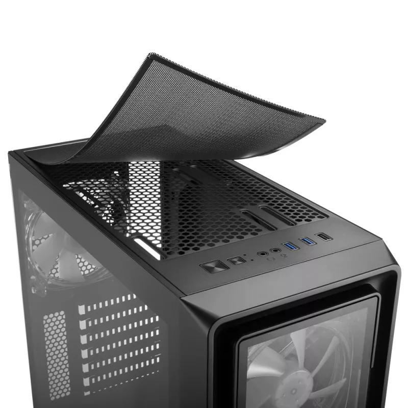 PC-Gehäuse Sharkoon TK4 RGB Midi Tower Schwarz