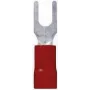 LappKabel Gabelkabelschuh 0,5 mm² 1,5 mm² Lochdurchmesser=4,3 mm teilweise isoliert Rot 63105050 100 Stück (63105050)