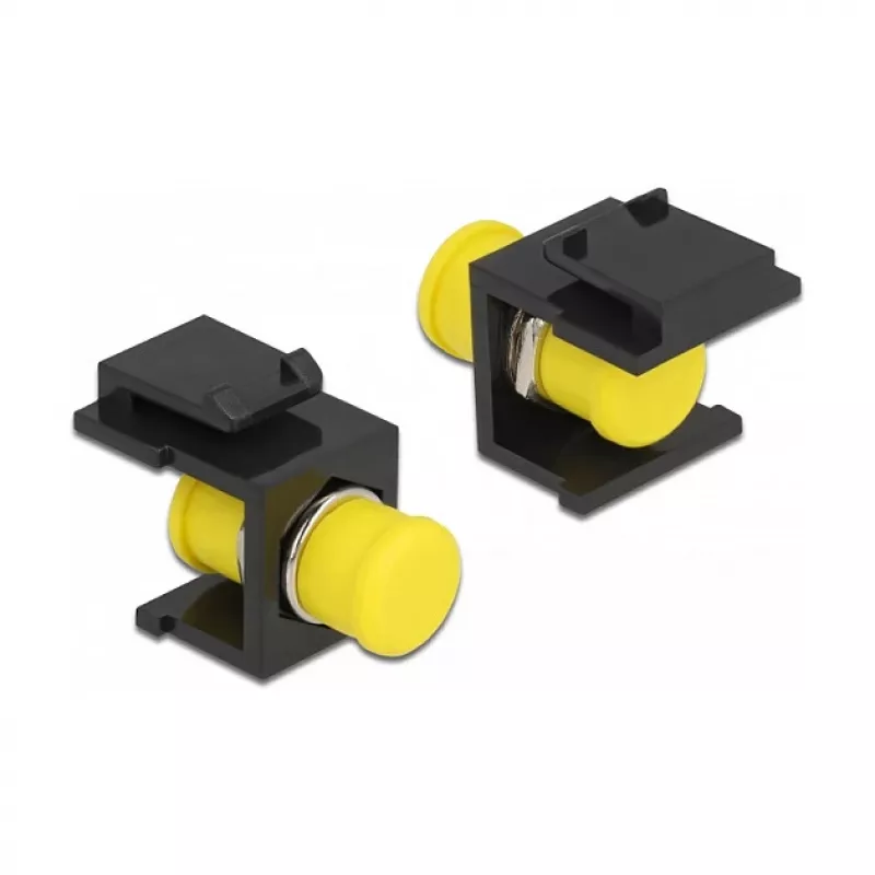 Keystone-Modul DELOCK 86851, flacher FC-Stecker, schwarz, 16,5×24×21,8 mm