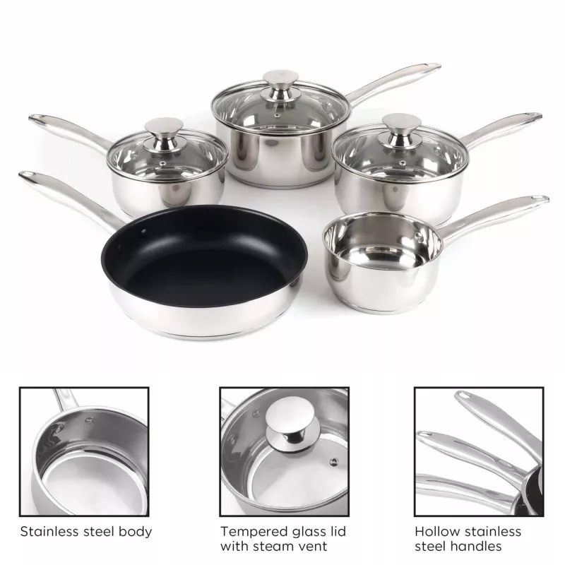 Kochtopfset Russell Hobbs BW06572EU72 — 5-teiliges Edelstahlset