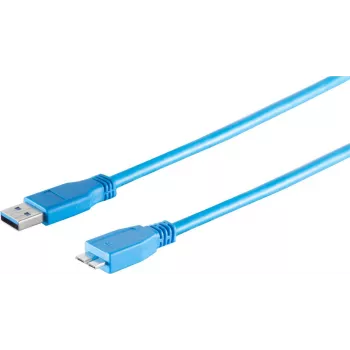 USB-Kabel ShiverPeaks BS77190 0,5 m USB 3.2 Gen 1 Micro-USB B Blau