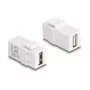 DeLOCK Keystone-Modul USB 2.0 A Buchse auf USB 2.0 A Buchse weiß