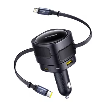 Auto-Ladegerät Baseus Enjoyment Max 90W mit USB-C-, Lightning- und USB-A-Anschlüssen