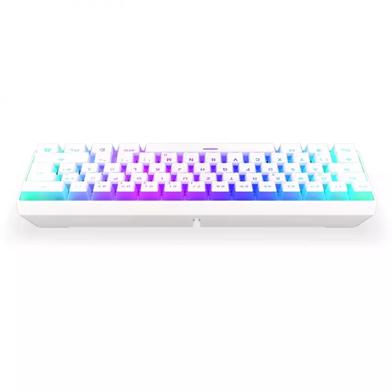 Thock Compact Wireless Pudding Onyx White, Gaming-Tastatur Weiß, DE-Layout, Kailh Box Red
