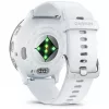 Smartwatch GARMIN Venu 3 – 1,4 Zoll AMOLED, 45 mm Gehäuse, GPS, Wi‑Fi, 8 GB, Silber/Weiß, Silikonarmband