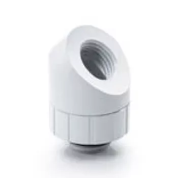 45° Rotary Fitting BitsPower Artemis – Arctic White (BPM-AT45R-WH)