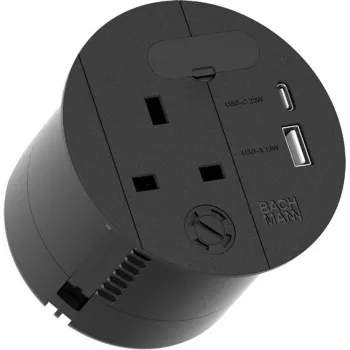 Bachmann Steckdose LOOP IN CHARGE UK 1xUSB 22W — Netzladegerät mit USB-Ausgang