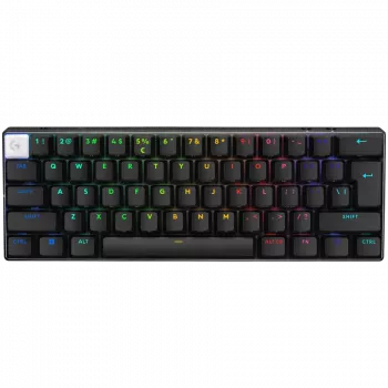 LOGITECH PRO X 60 LIGHTSPEED Kabellose Gaming-Tastatur (Taktil) - SCHWARZ - PAN - 2,4 GHZ/BT - EMEA28i-935 - TAKTILER SCHALTER