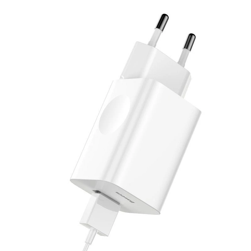 Ladegerät Baseus Quick Charger CCALL-BX02, 24 W max, USB Fast Charge 3.0, Weiß, 100–240 V