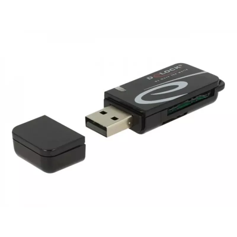 Kartenleser DeLOCK Mini USB 2.0 mit SD- und Micro-SD-Steckplatz
