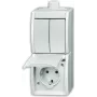BUSCH JAEGER 2601/5/20EW-54-503 - CEE 7/3 - 2P+E - Weiß - IP44 - 250 V - 16 A