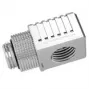 Barrow 90°-Adapter G1/4 IG auf G1/4 IG, Modell FBFTWT90-V2 S, silber, Drehanschluss für Flüssigkeitskühlung