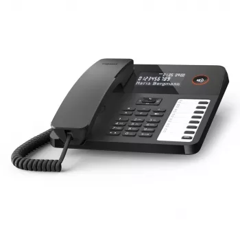 Gigaset DESK 600 Analoges Telefon mit Rufnummernanzeige Schwarz