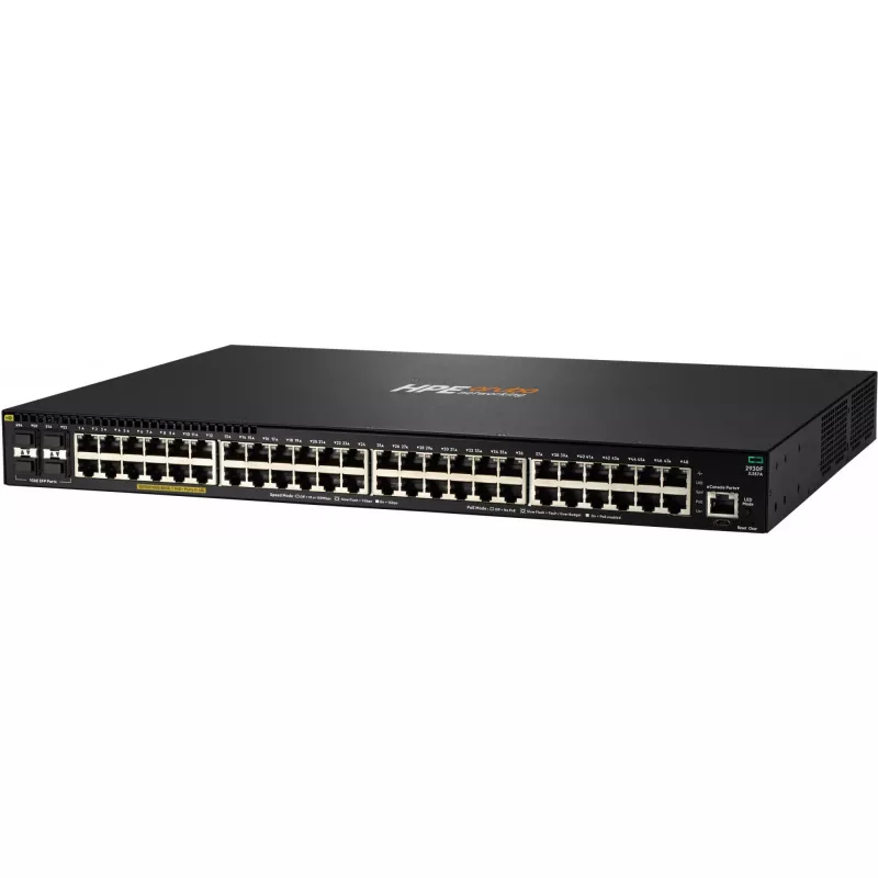 HPE - Aruba Series - Switch - 2930F 48G PoE+ 4SFP - L3 - Managed - 48 x 10/100/1000 (PoE+) + 4 x Gigabit SFP (Uplink) rack-montierbar PoE+ (740 W)