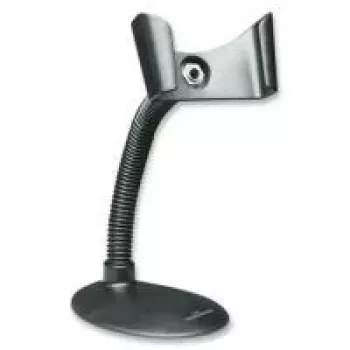 Manhattan Handheld-Barcode-Scanner-Ständer, Schwanenhals mit Basis, geeignet für Tisch- oder Wandmontage, Schwarz, Lebenslange Garantie