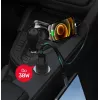 Auto-Ladegerät Unitek P1400A mit USB-C und USB-A, 38W, Quick Charge 3.0, Eingang 12–24V, schwarz