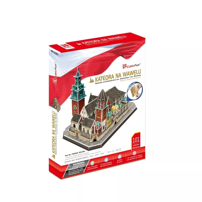 3D Puzzle cubicfun Wawel-Kathedrale – 101 Teile, Modellbausatz