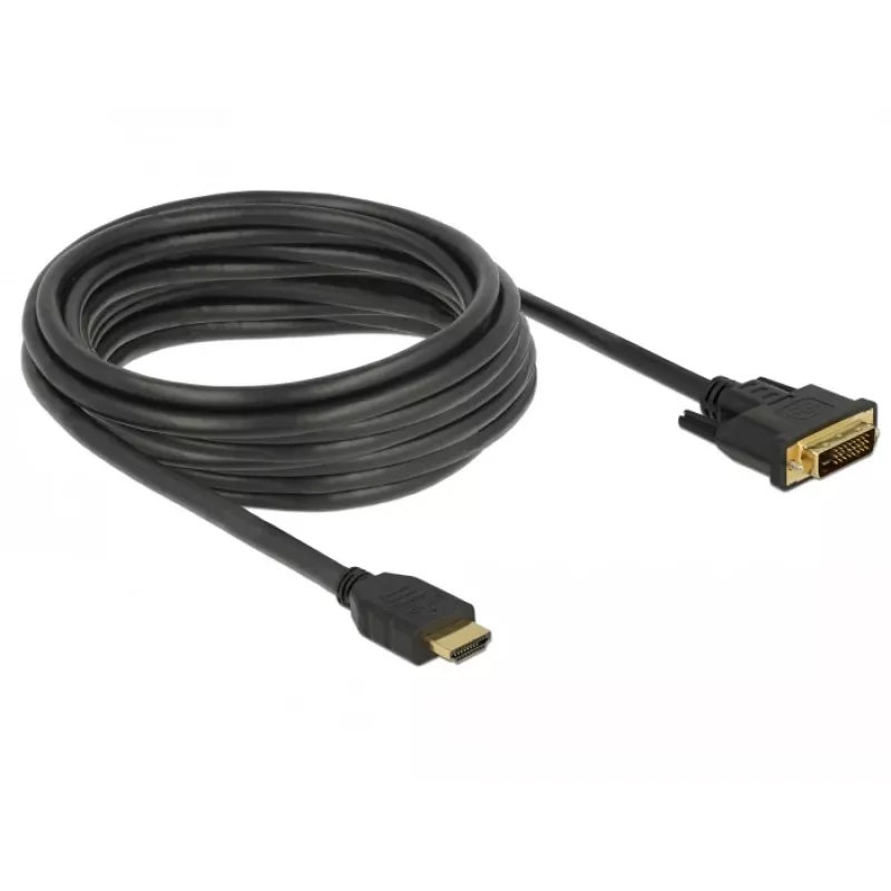 Videokabel-Adapter DeLOCK 85656 5 m HDMI Typ A DVI Schwarz