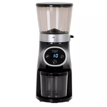 Professionelle Kaffeemühle, Stahlmahlwerk, 31 Mahlgradeinstellungen, Café 90g/m, Adler, AD4450, 300, Schwarz