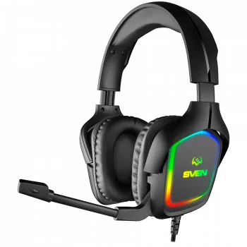 Gaming-Headset mit Mikrofon AP-U750MV, schwarz (USB, RGB)