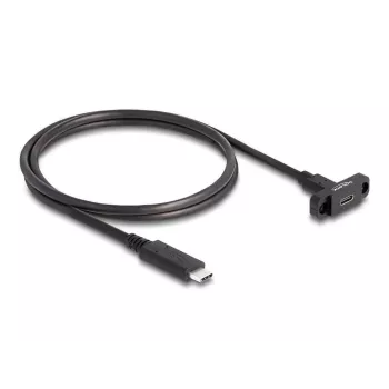 DeLOCK SuperSpeed USB 10 Gbps Kabel USB Typ-C Stecker auf Buchse 1 m schwarz
