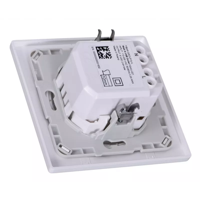 Fibaro Walli N Steckdose 2x USB Weiß