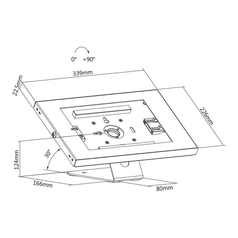 Tablet-Wandhalterung MACLEAN MC-475W für 7–10-Zoll-Tablets, weiß