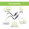 Techly ICOC U3A-RJ45-010 Netzwerkkabel Schwarz, Silber 1 m Cat6 F/UTP (FTP)