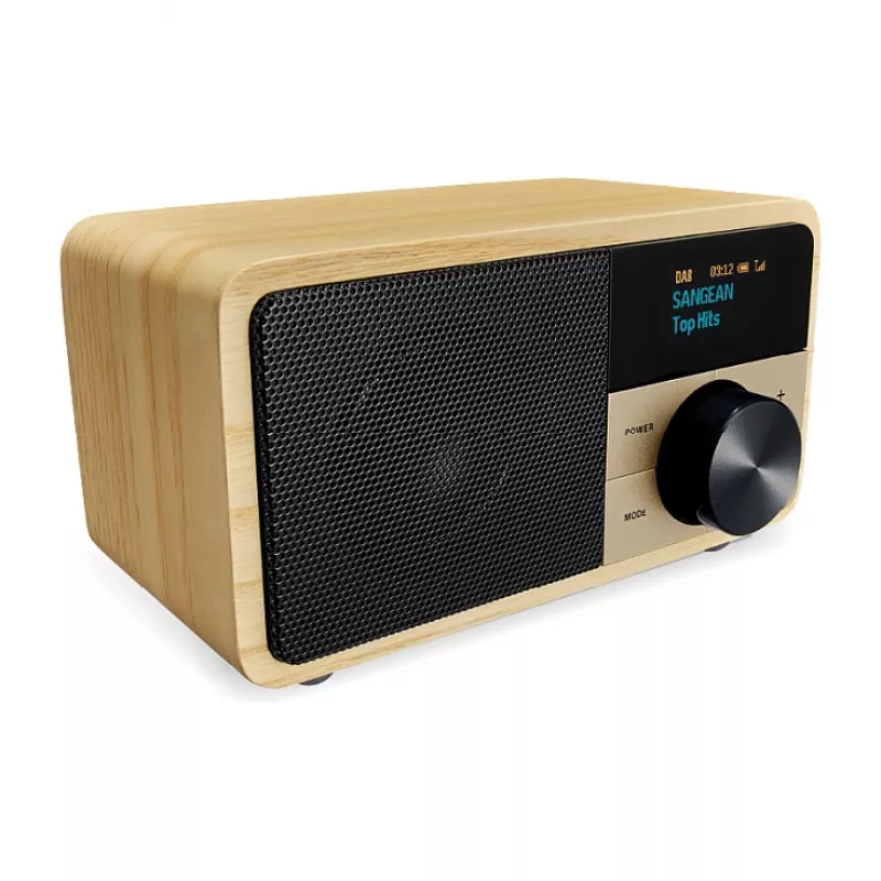 Tischradio Sangean DDR-7 Naturholz FM AM Bluetooth, Holzgehäuse, FM/AM-Tuner, Bluetooth-Audio