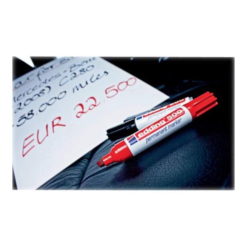 Permanent-Marker Edding 500 Keilspitze Rot