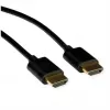 ROLINE HDMI High Speed Kabel mit Ethernet Slim ST-ST schwarz 1.5 m 11.04 - Kabel - Digital/Display/Video
