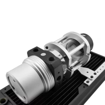 Singularity Computers Protium Reservoir 100mm - Acetyl, silber, schwarz